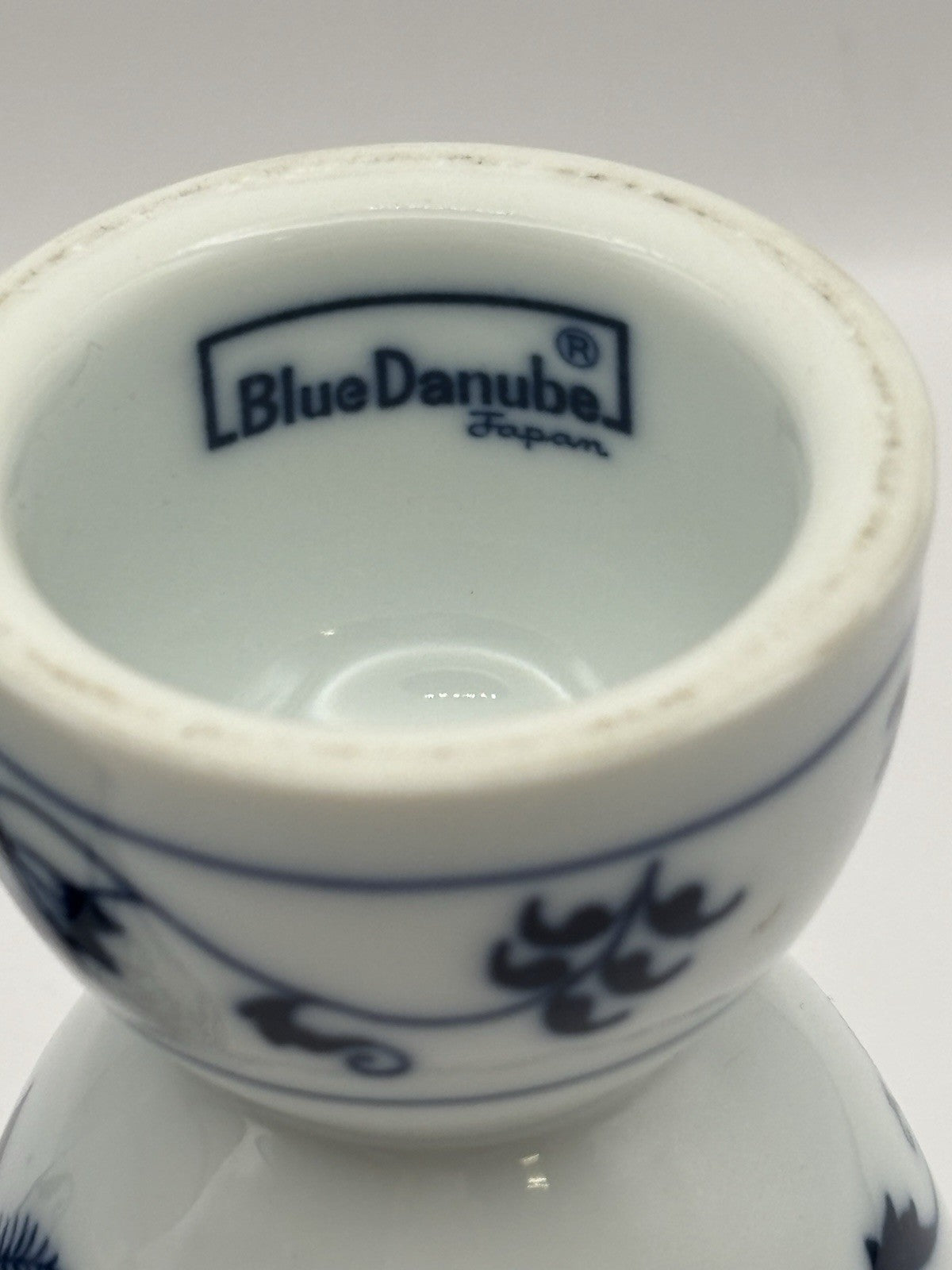 Vintage Blue Danube porcelain egg cups the classic blue and white Onion Pattern