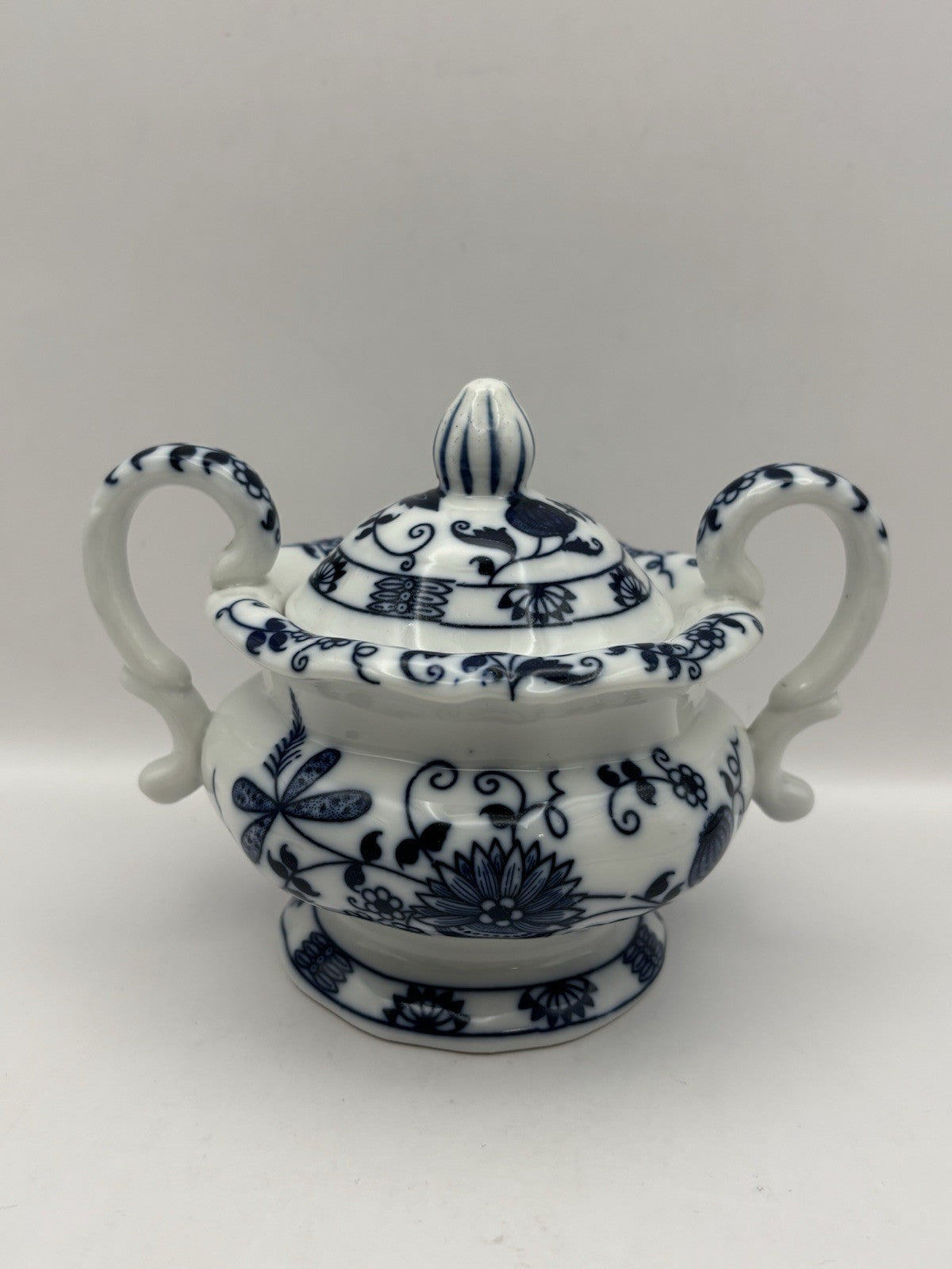 Vienna Woods Fine China In The Iconic Blue Onion Pattern Tea Cup and Saucer Set