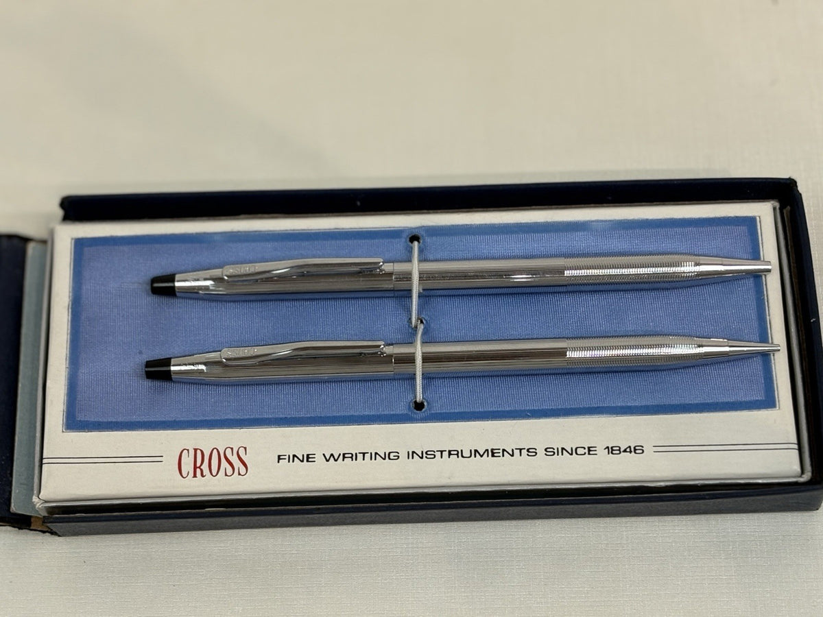 Cross "Lustrous Chrome" Ballpoint Pen in Original Box  Vintage
