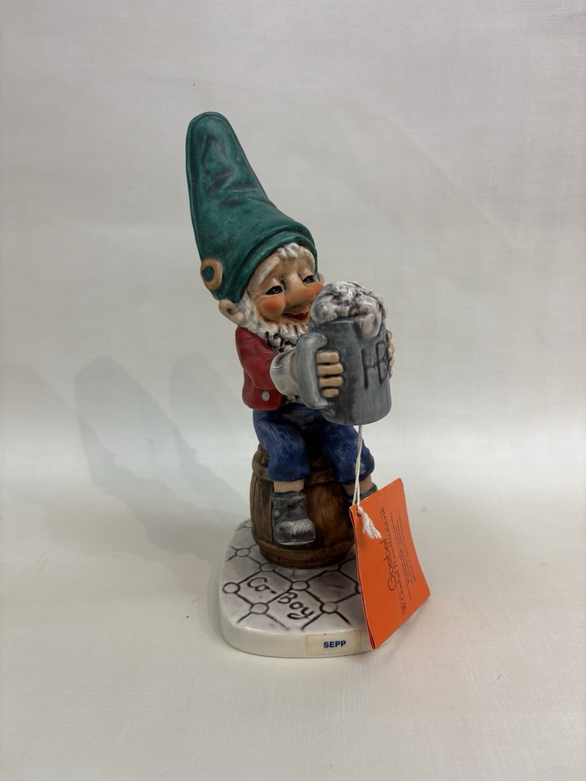 Goebel Co-Boy gnome figurine named Sepp, also known as "The Beer Buddy"