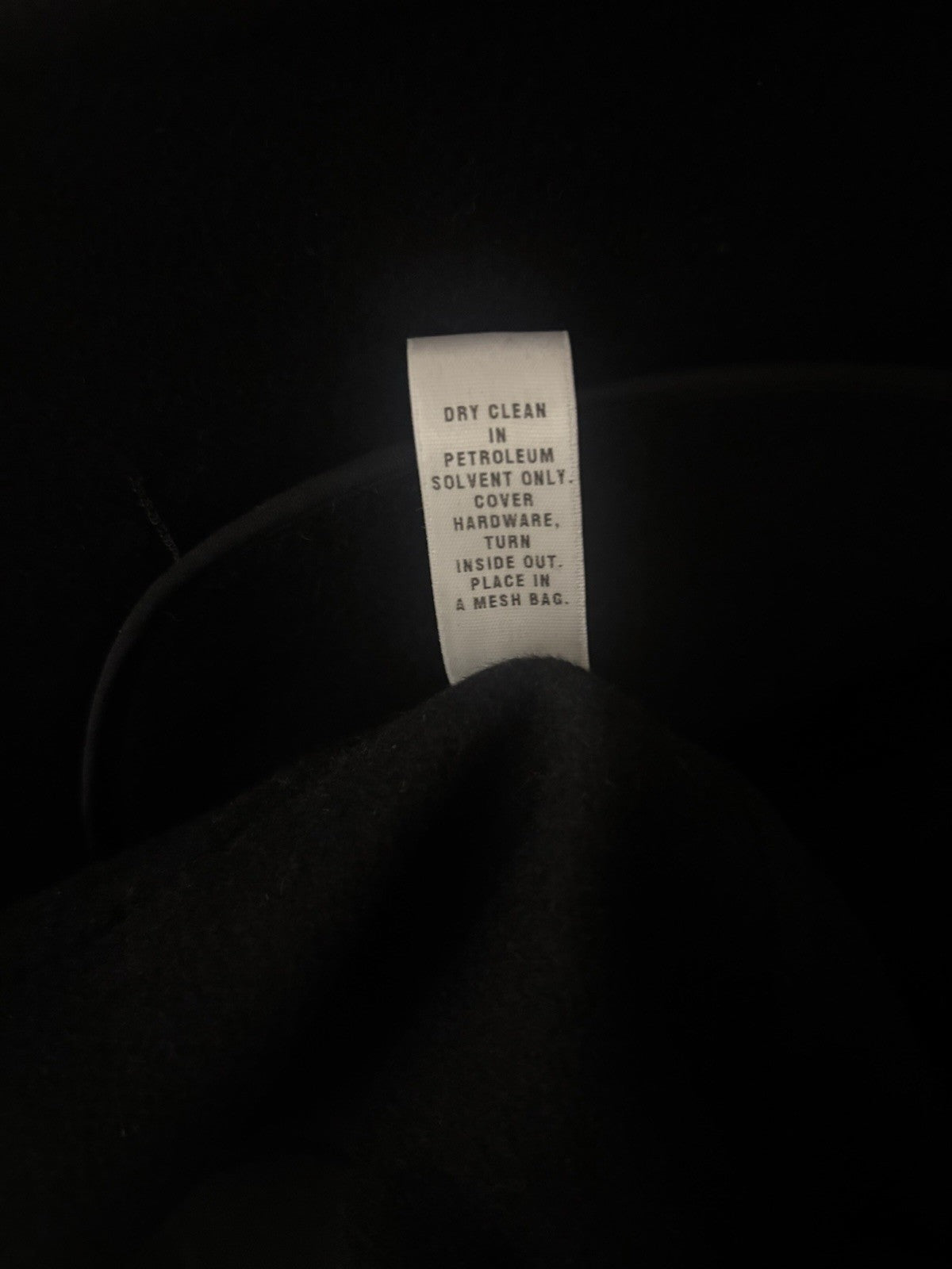 Black St. John Caviar Angora Wool Cashmere Coat with a leather-look collar