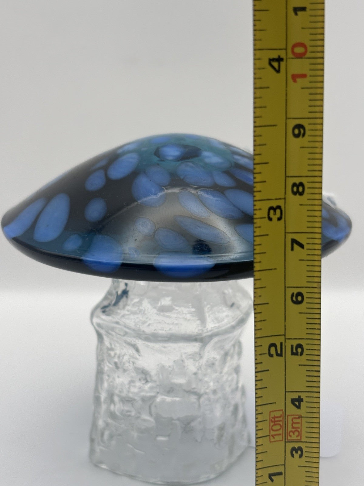 Bo Borgstrom Åseda Ebeling & Reuss Sweden Hand Blown Golden Crown Glass Mushroom