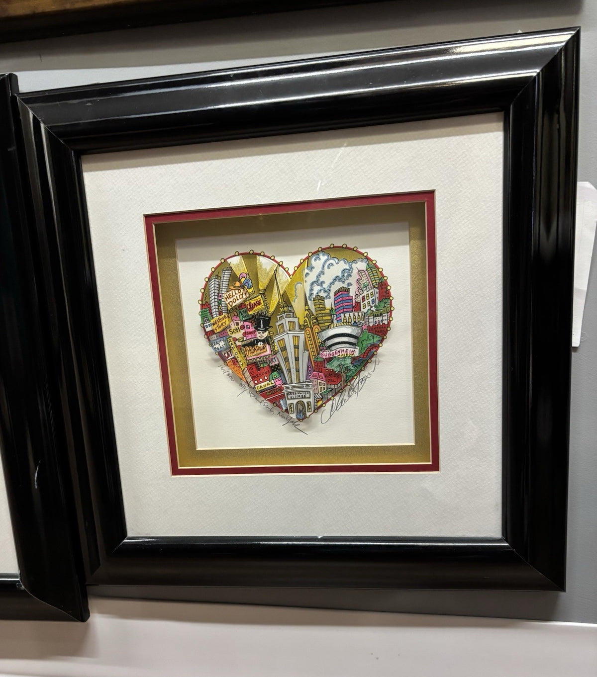 Charles Fazzino 3-D Collage Titled My Heart and Soul New York 3D Pop Art 140/300