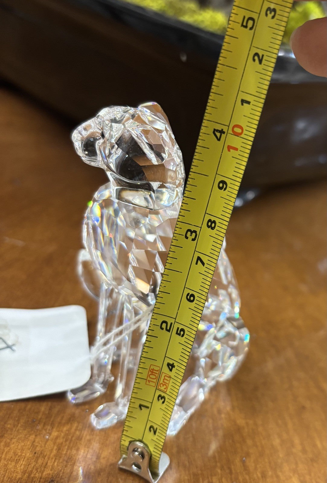 Vintage Swarovski Art Crystal 1994 Cheetah Figurine African Wildlife Collection