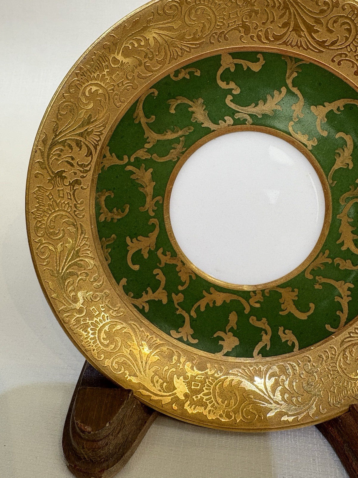 Small Plate Made Frnce Imperial Porcelain Gold Trim