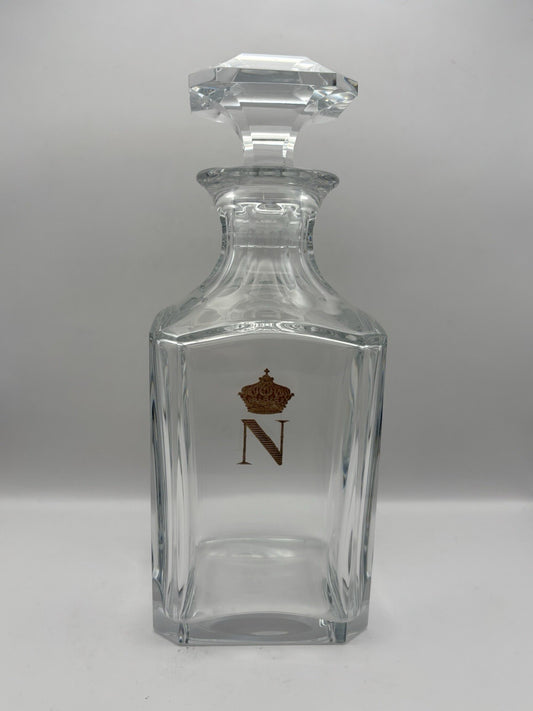 Baccarat Harcourt Napoleon Spirit Decanter with Stopper ,Crystal Clear , France