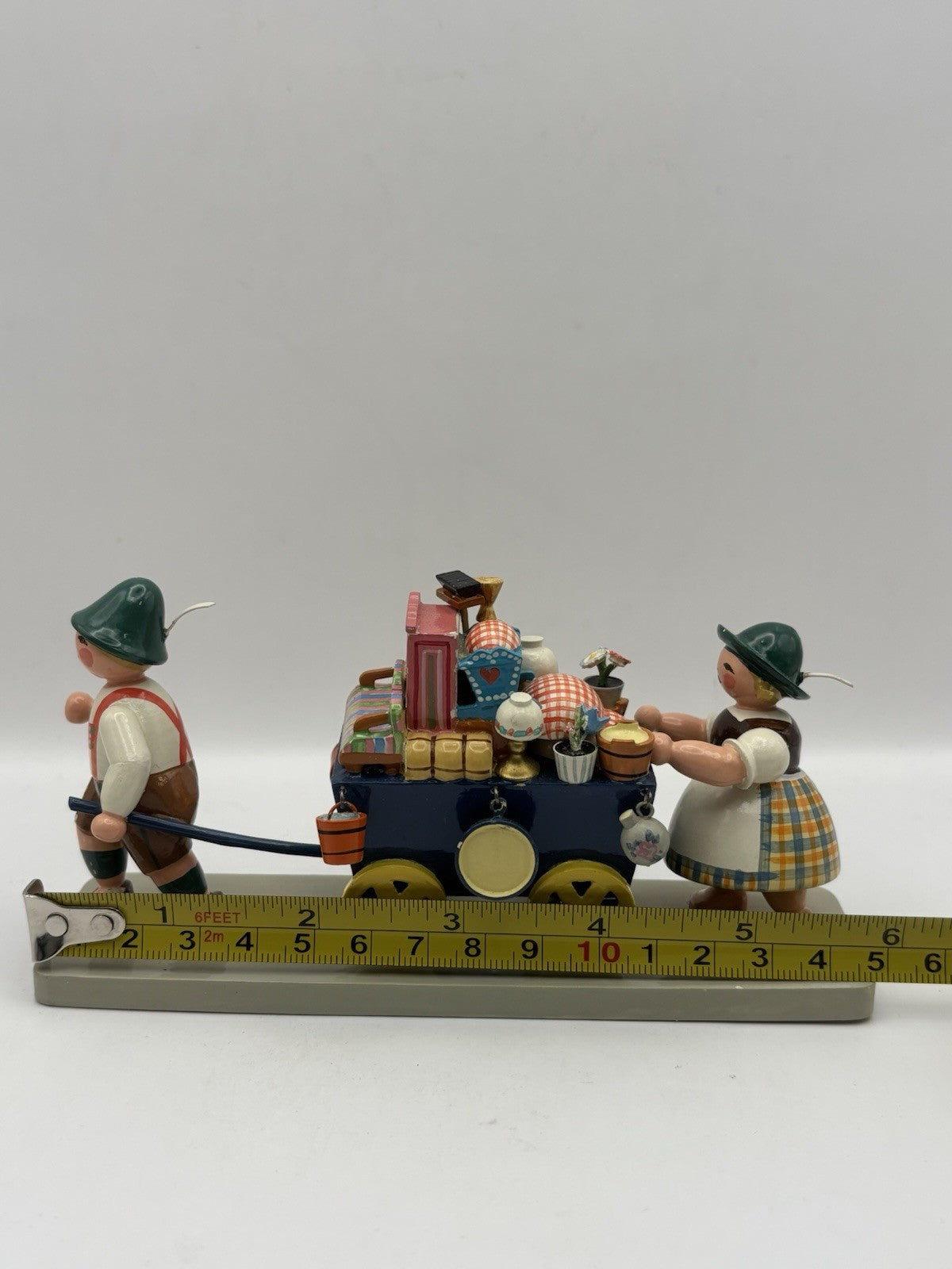 Vintage Wendt & Kühn wooden figurine Moving Day handcrafted East Germany