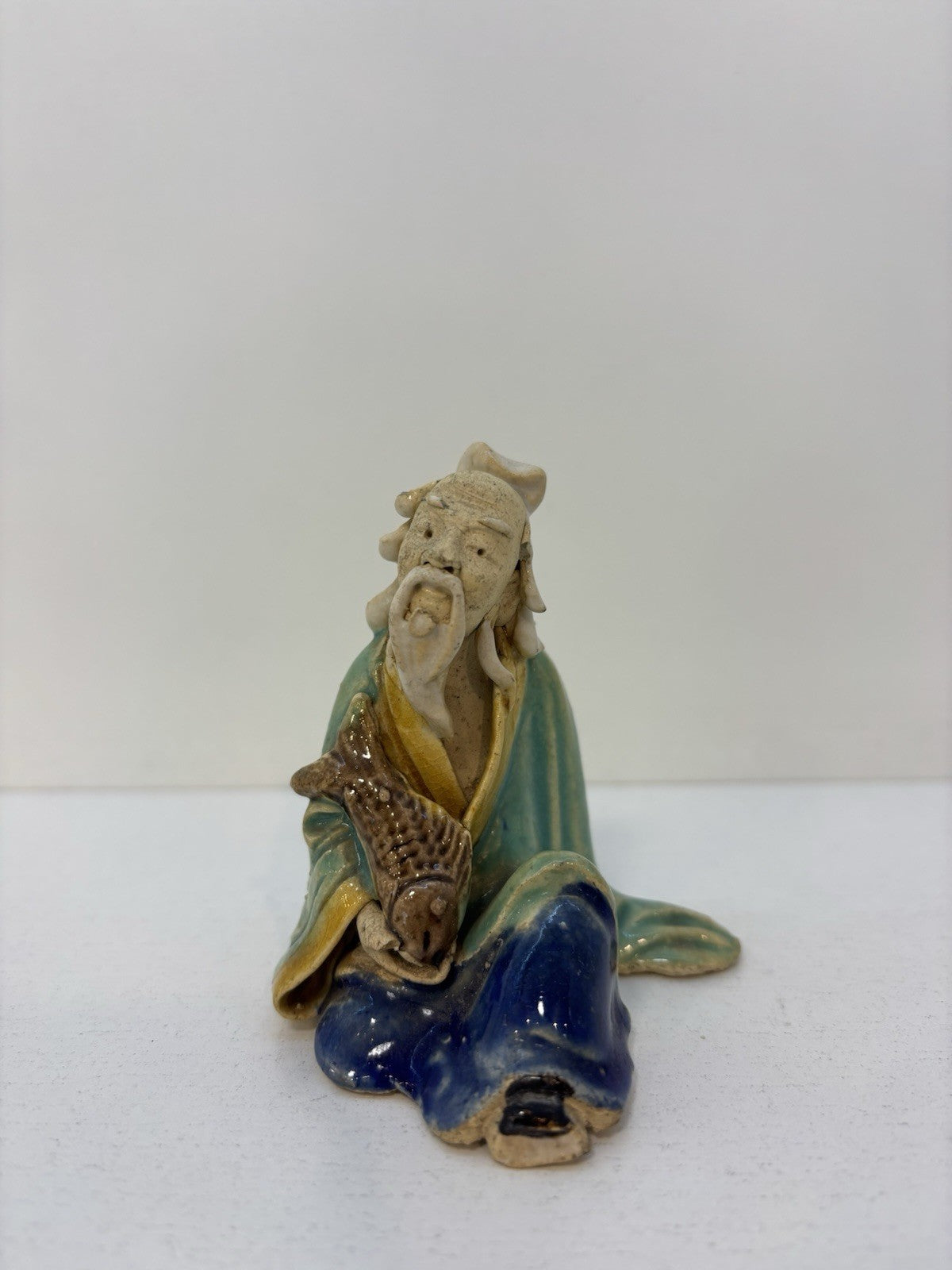 Vintage Chinese Mudman Figurine 3.2”