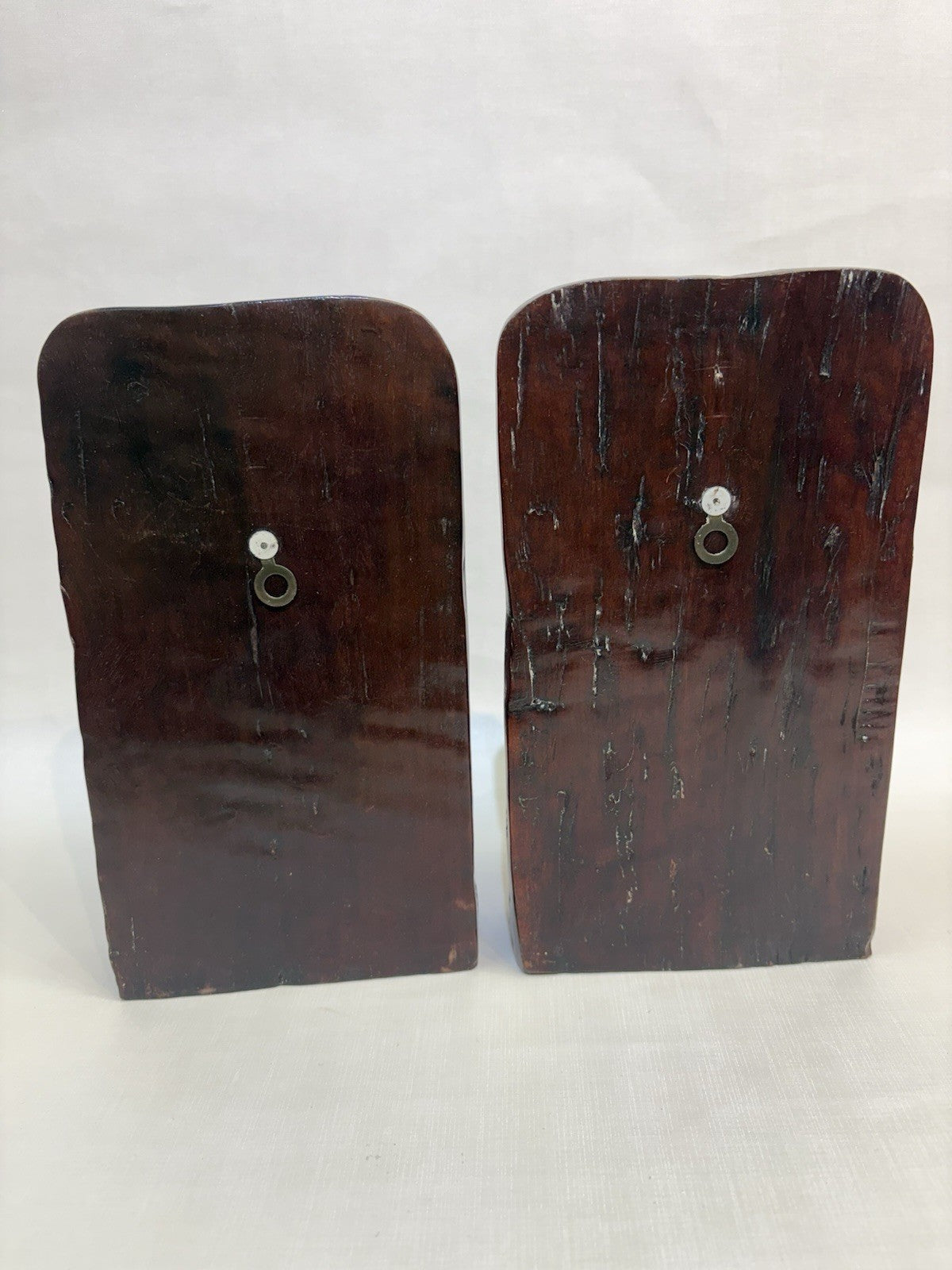 19th Century Chinese Carved Rosewood Bookends Set of 2