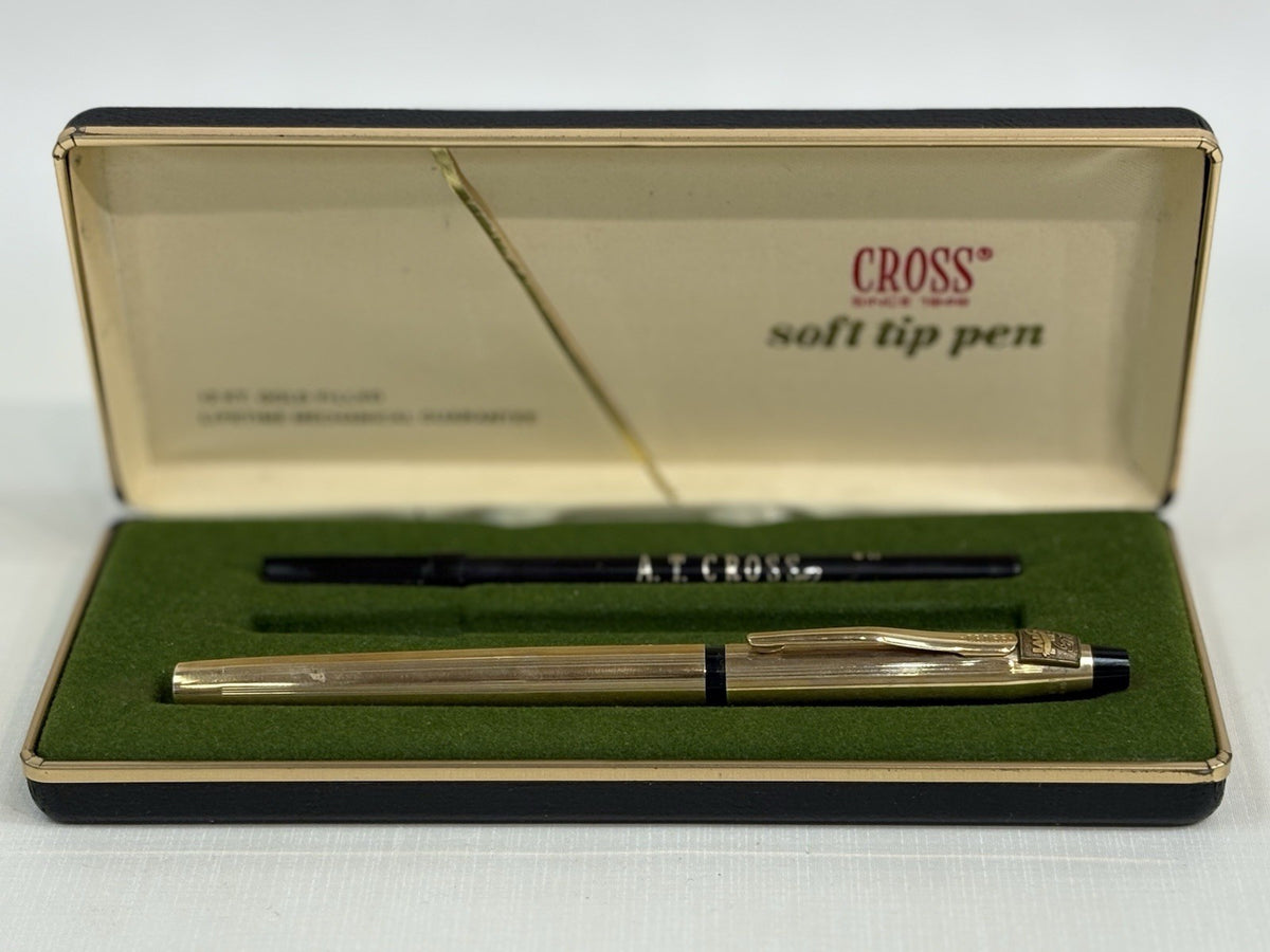 12k Gold-Filled Soft-Tip Pen in Box w/black Ink Refill