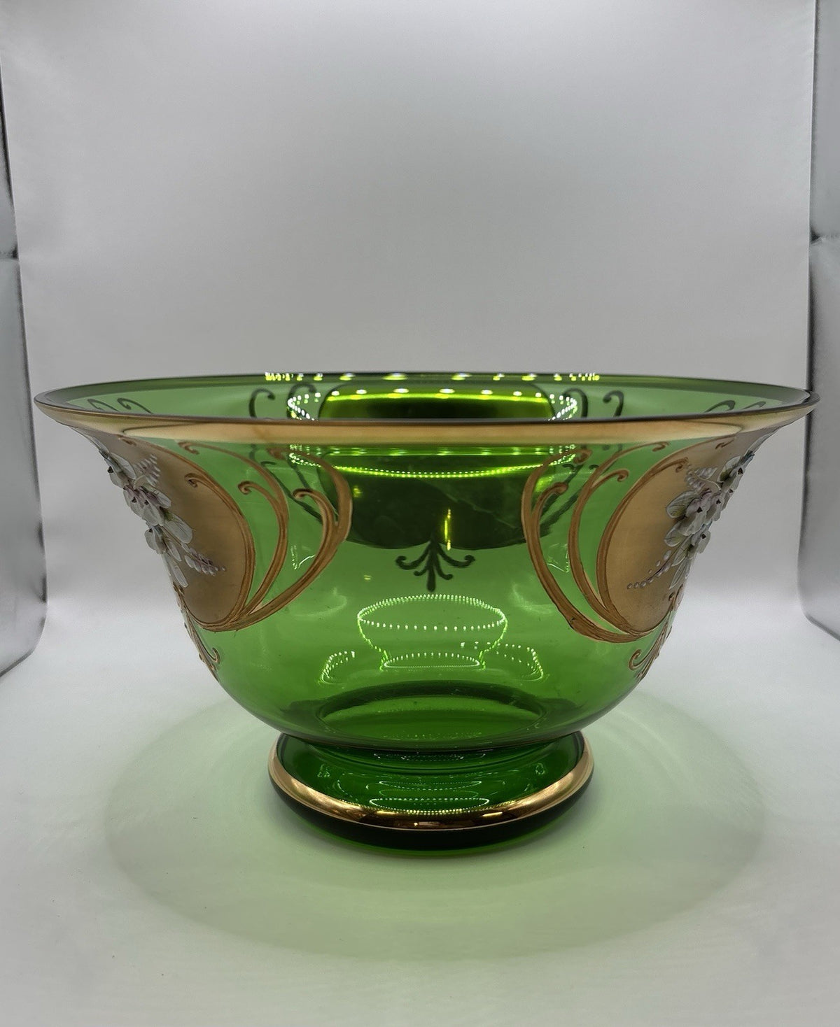 Bohemia Glass Centerpiece Bowl Czech Decorative Ítem Glass Bowl for Home Decor
