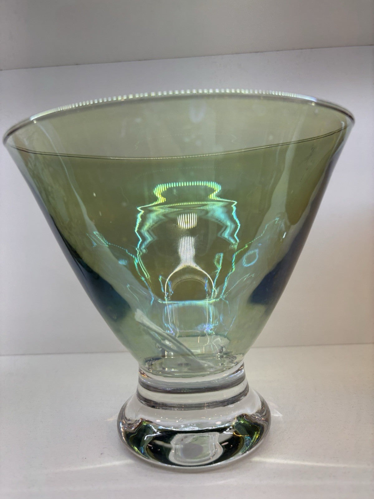 Beautiful rare Vintage Green Glass Bowl