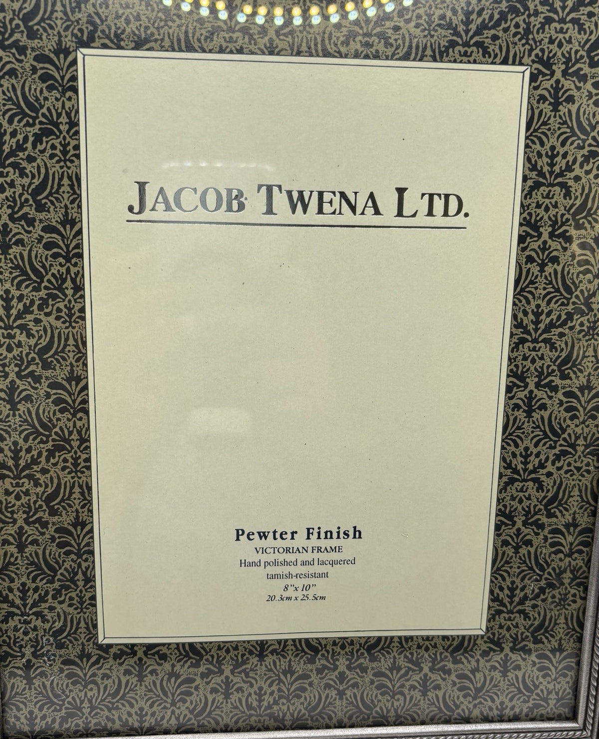 Jacob Twena LTD Pewter Finish Victorian Frame 8x10 Picture Frame