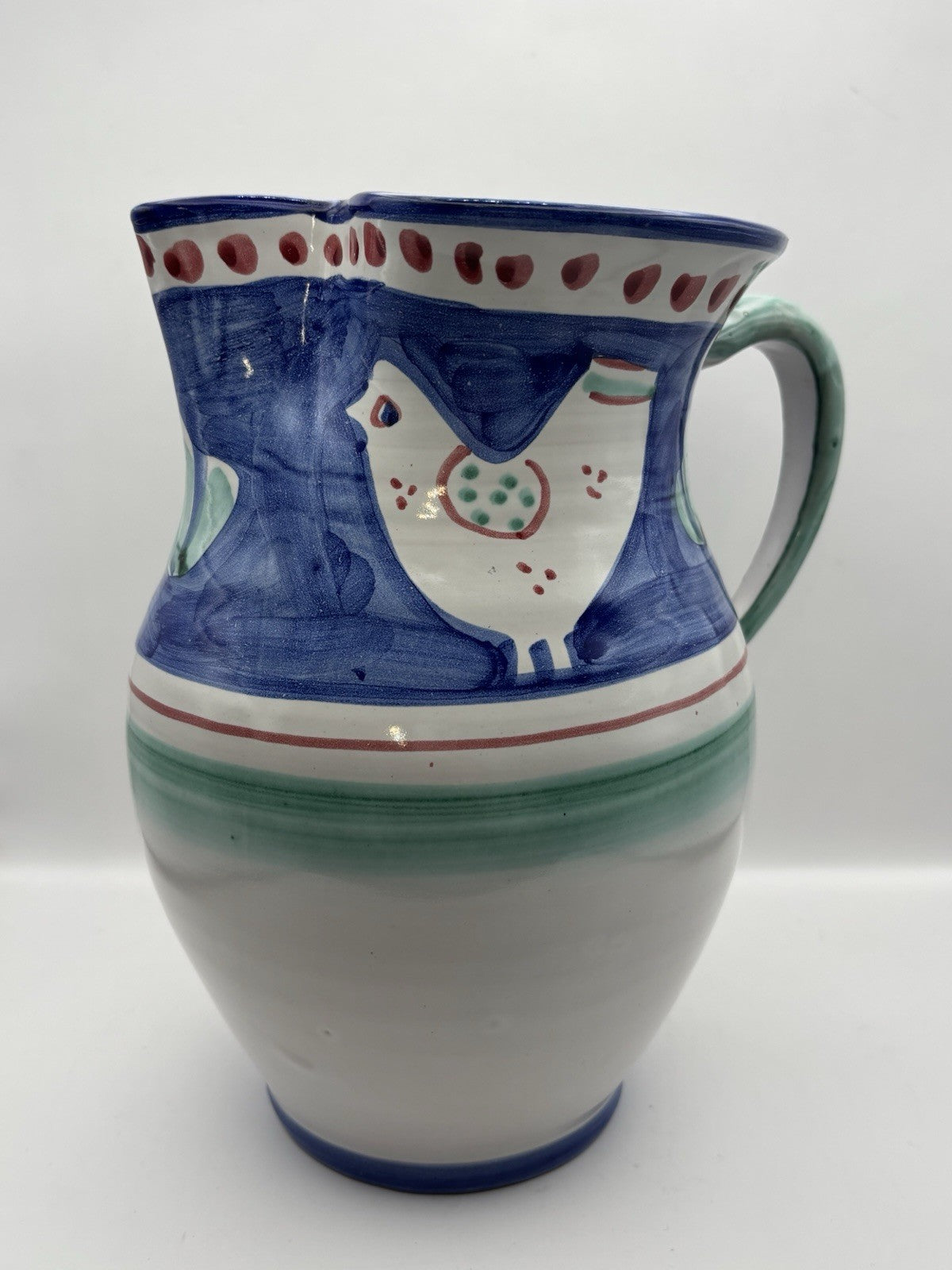 Italian ceramic collectible, a pitcher, "MADE IN ITALY" and "32-19-B"