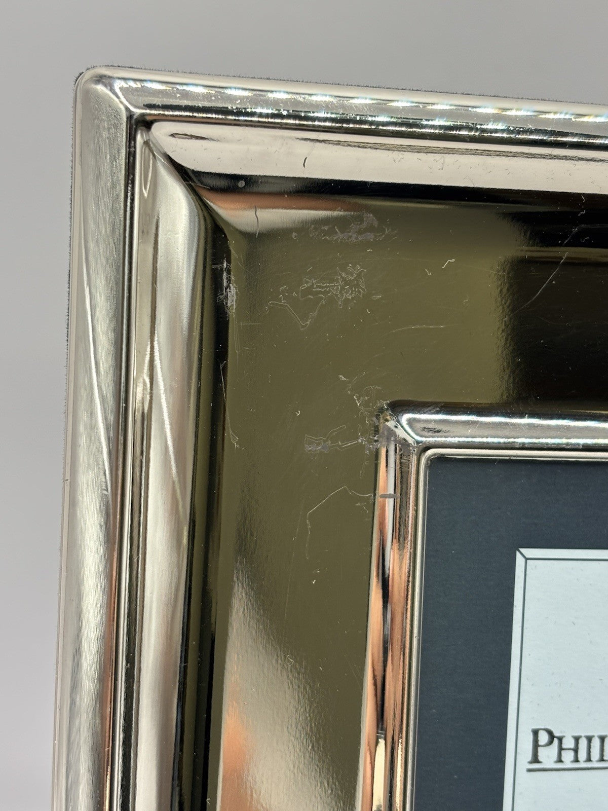 Philip Whitney Ltd. Silver Plated Hand Polished & Lacquered 5” x 7” photo frame