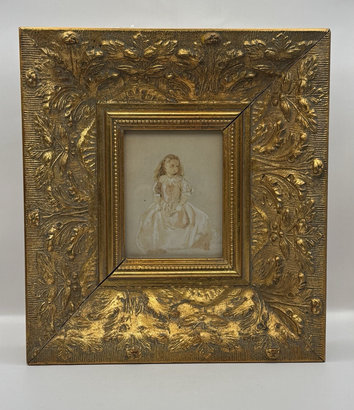 The Bombay Company Framed Prints Young Girl Gold Ornate Frame