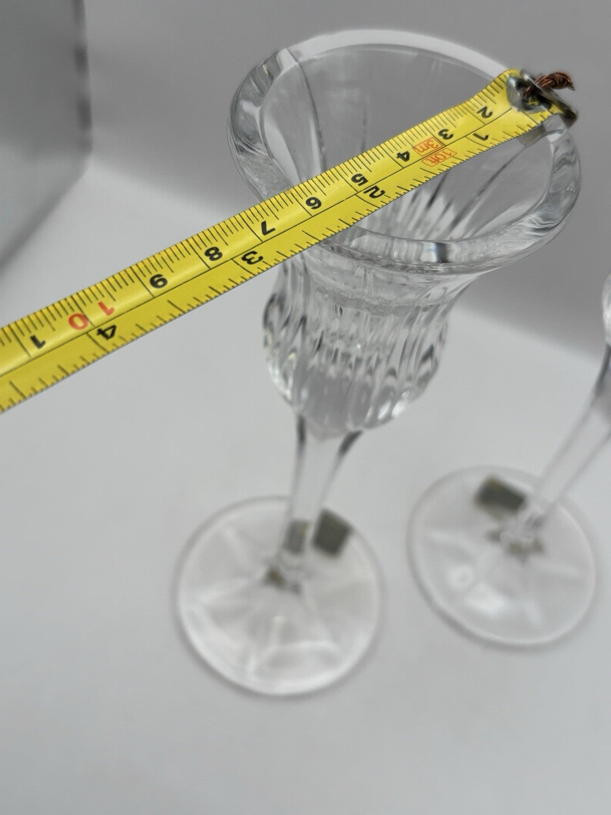 Vintage Mikasa Crystal Candle Holders 8 In Tall Germany 2pcs Excellent Condition