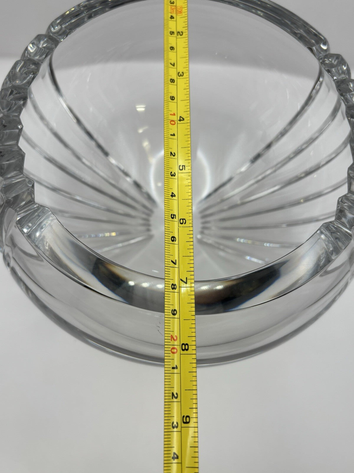 Vintage Mikasa Bowl Solid Heavy Crystal Center Piece 6”