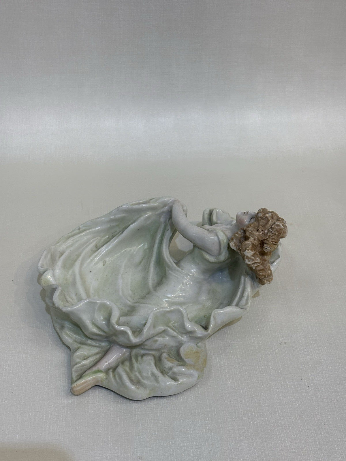 Dresser Bowl Vase Art Nouveau Porcelain Figurine Woman