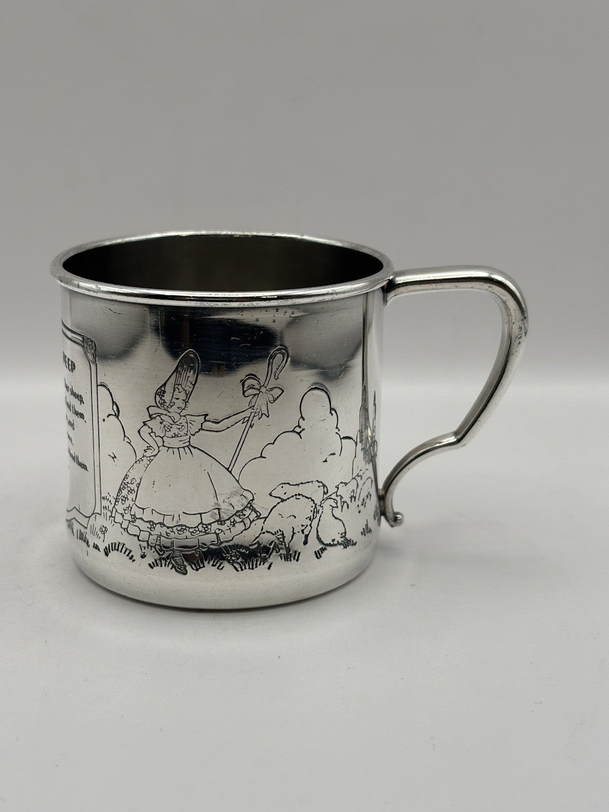 Wm. A. Rogers "Little Bo Peep" child's cup, 1900.silverplate, EPNS