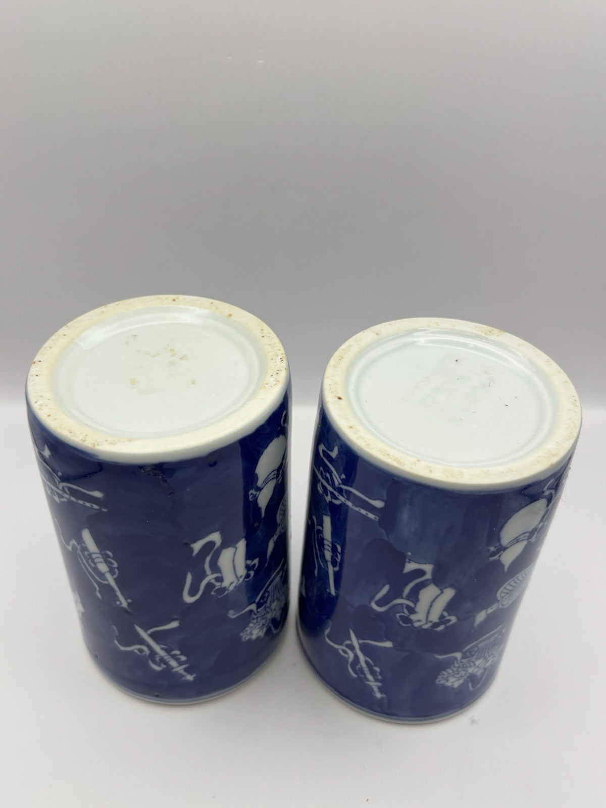 Pair of Blue and White Porcelain bitong  Hand Painted Made In China