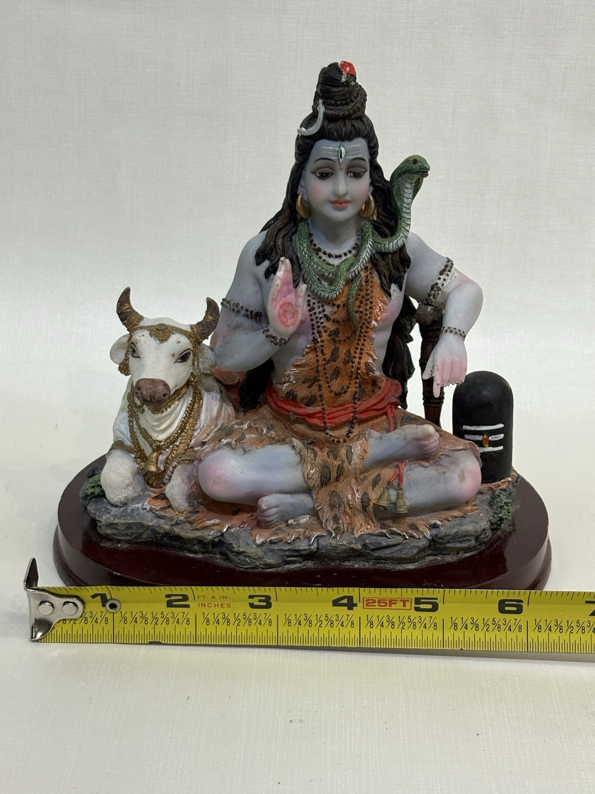 Hindu God Lord Shiva Statue - 3.8”H Indian Idol Shiva for Car Dashboard De