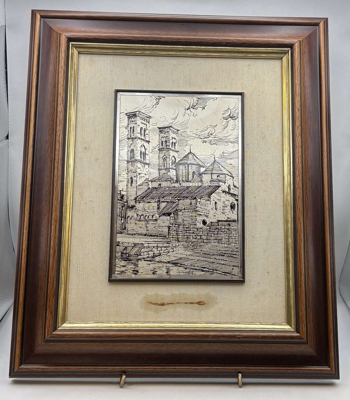 Miniature Frame Wenk Silver Plated Picture Frame 7.1 Signed
