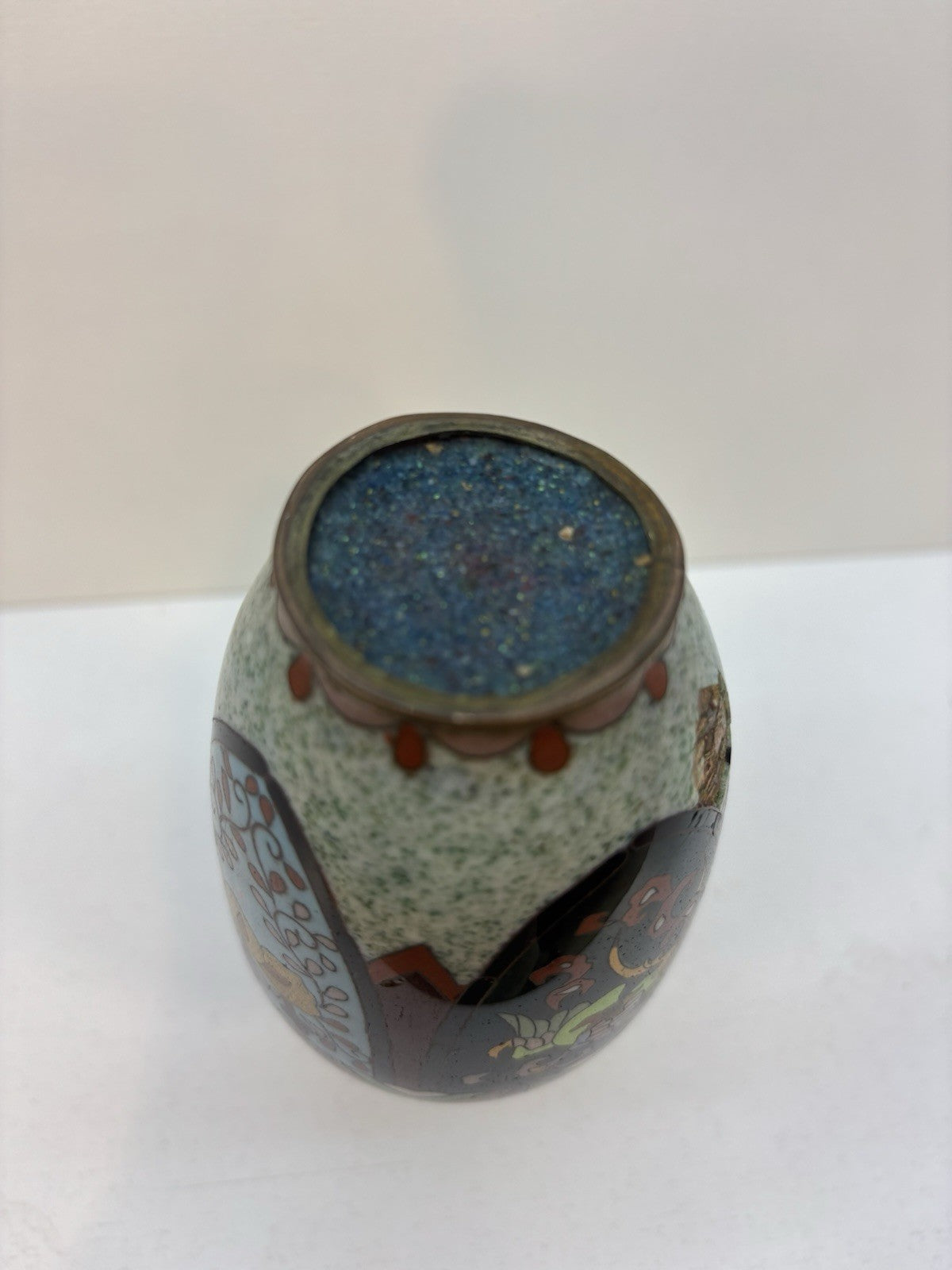Antique Cloisonne Enamel Musen Vase 20th Century Japanese Chinese