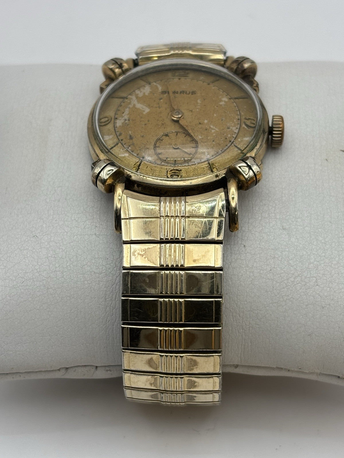 Vintage Benrus men's wristwatch 1950s 10K rolled gold plated case