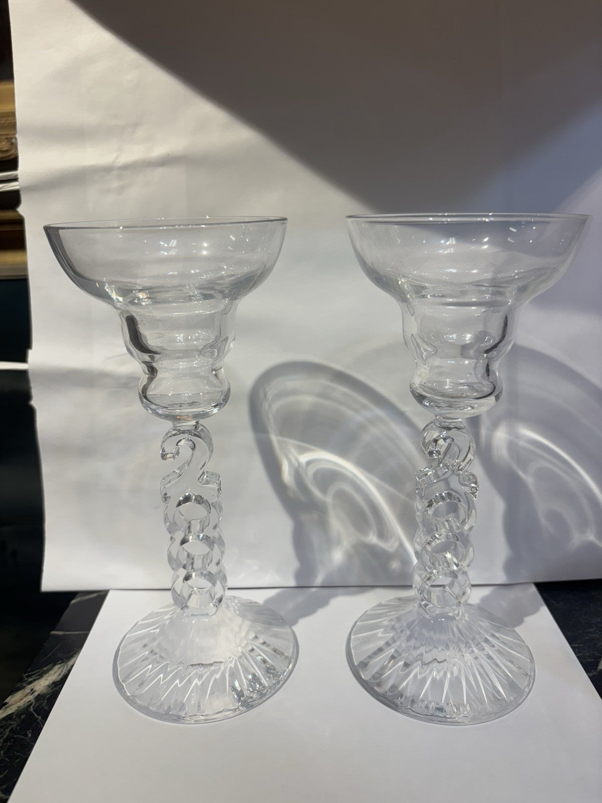 Crystal D’arques Frances Millennium Candlesticks Set of 2