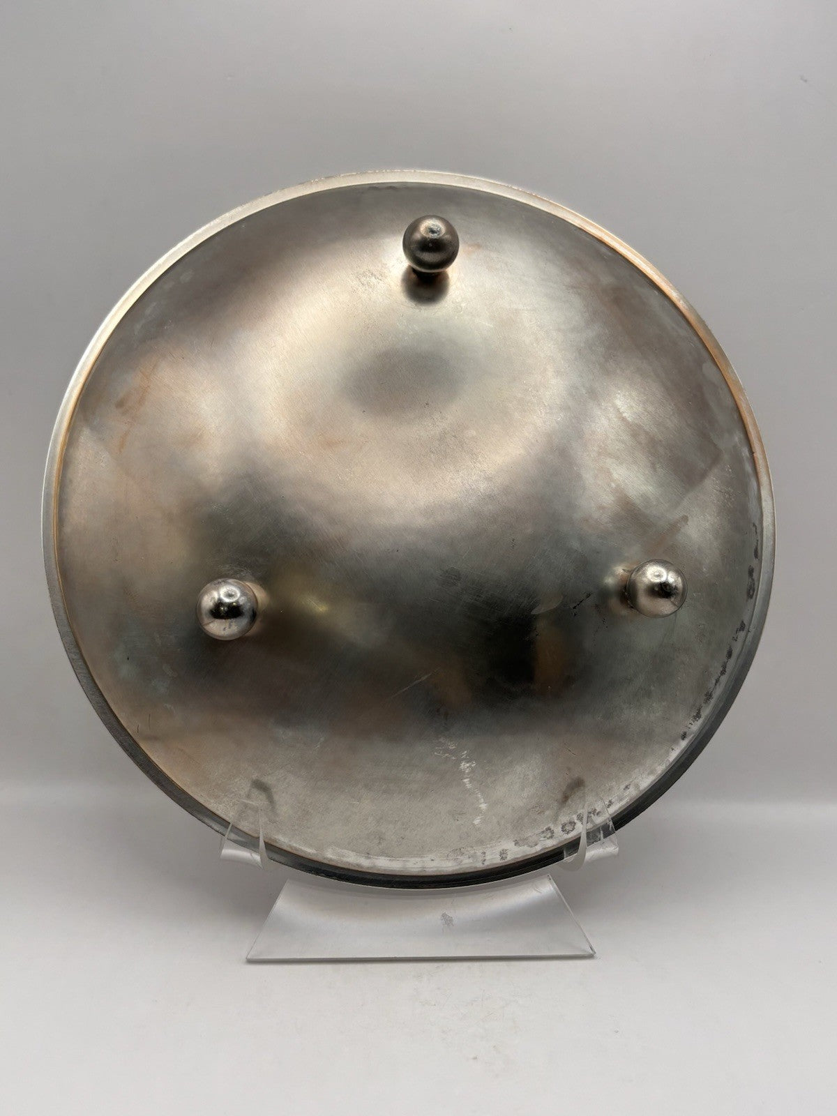 Viintage Silverplate bowl from the 1955s, A distinctive Art Deco style.