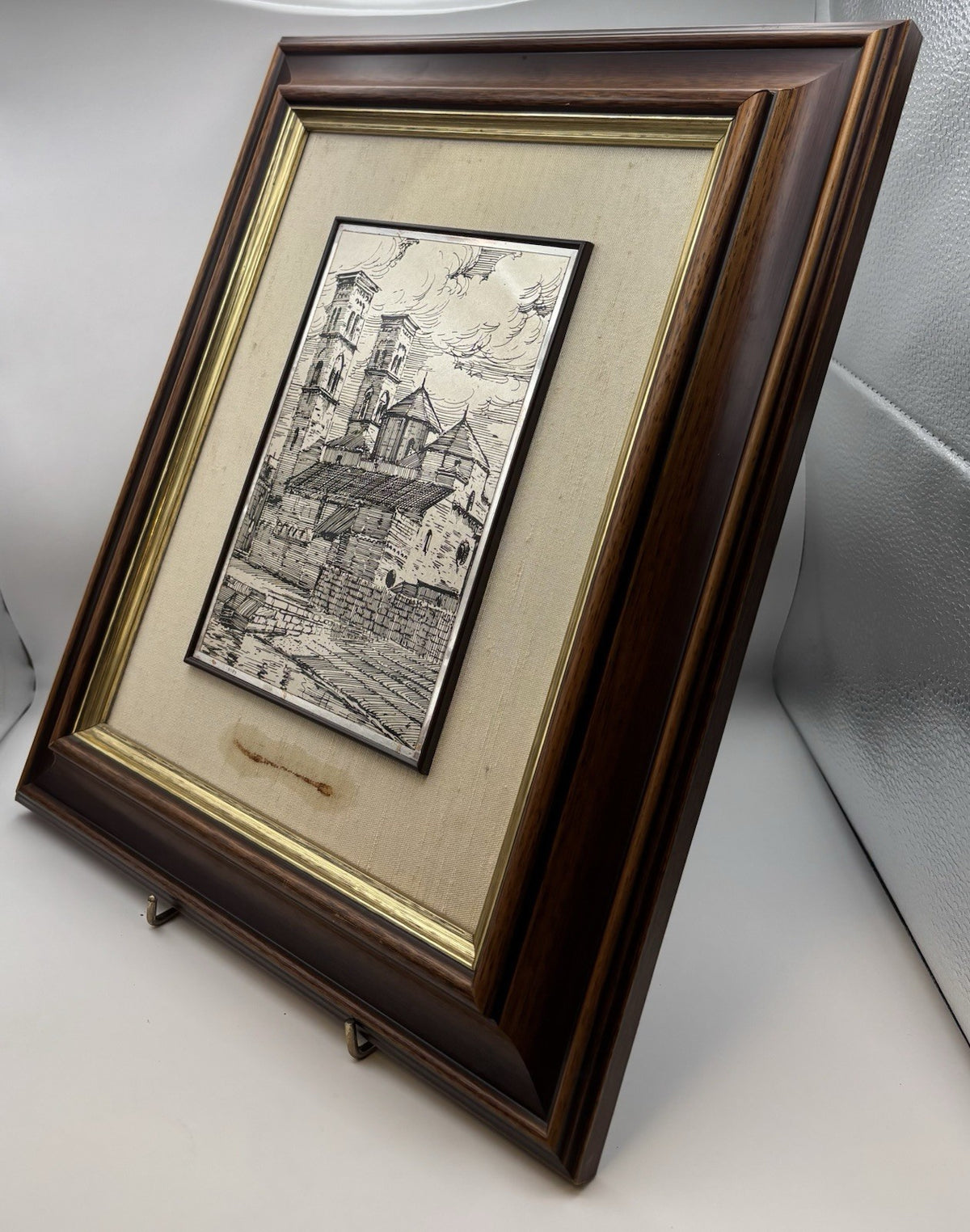 Miniature Frame Wenk Silver Plated Picture Frame 7.1 Signed