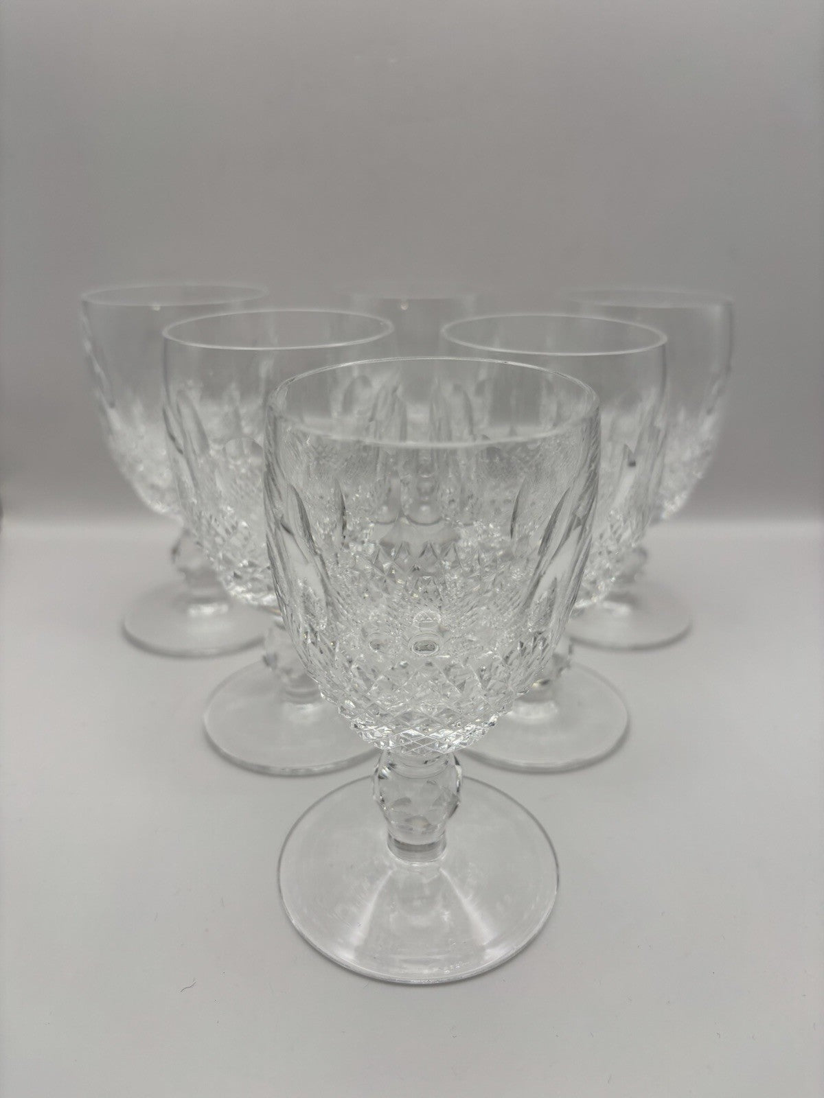 Waterford Crystal Colleen Short Stem Claret Wine Glasses Set of 6