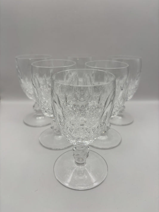Waterford Crystal Colleen Short Stem Claret Wine Glasses Set of 6