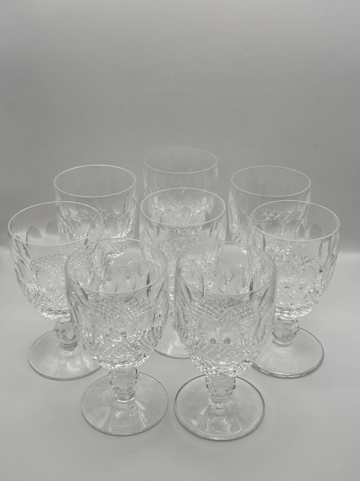 Waterford Crystal Colleen Short Stem Pattern Water Goblets, Set Of 8 , 5.25"