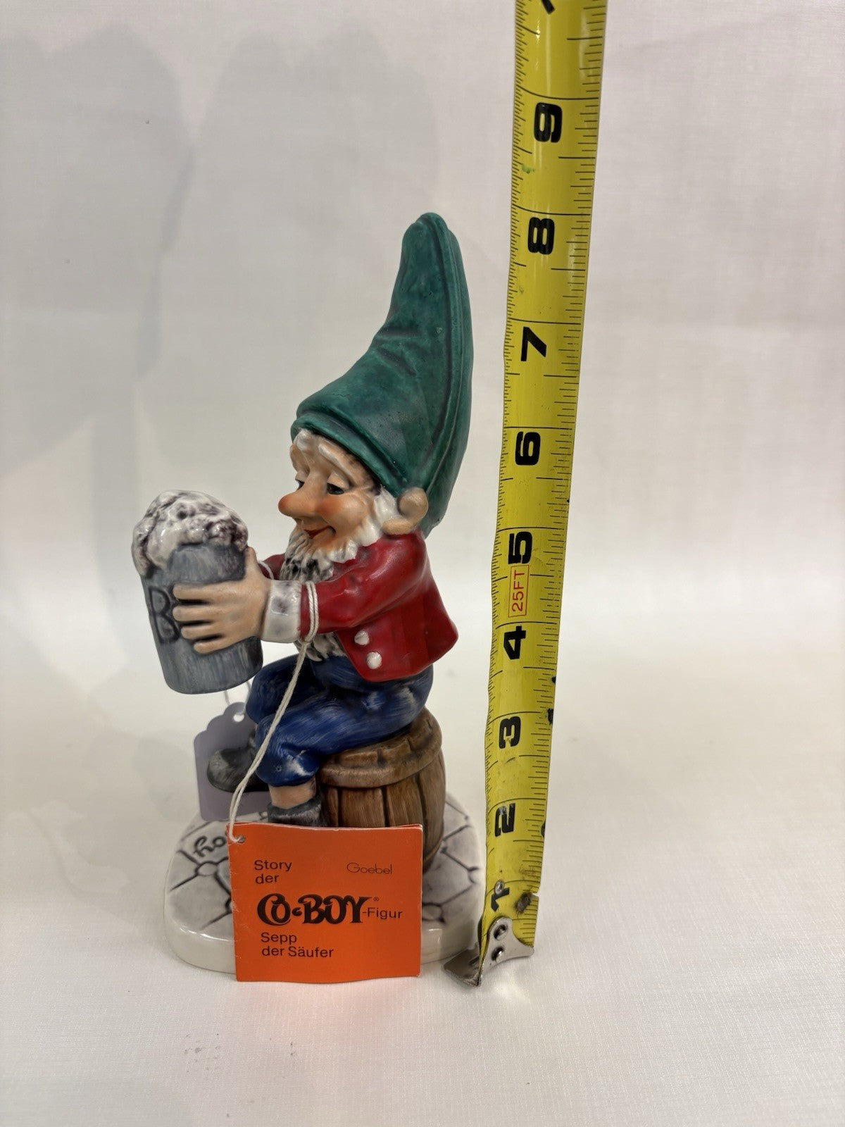 Goebel Co-Boy gnome figurine named Sepp, also known as "The Beer Buddy"