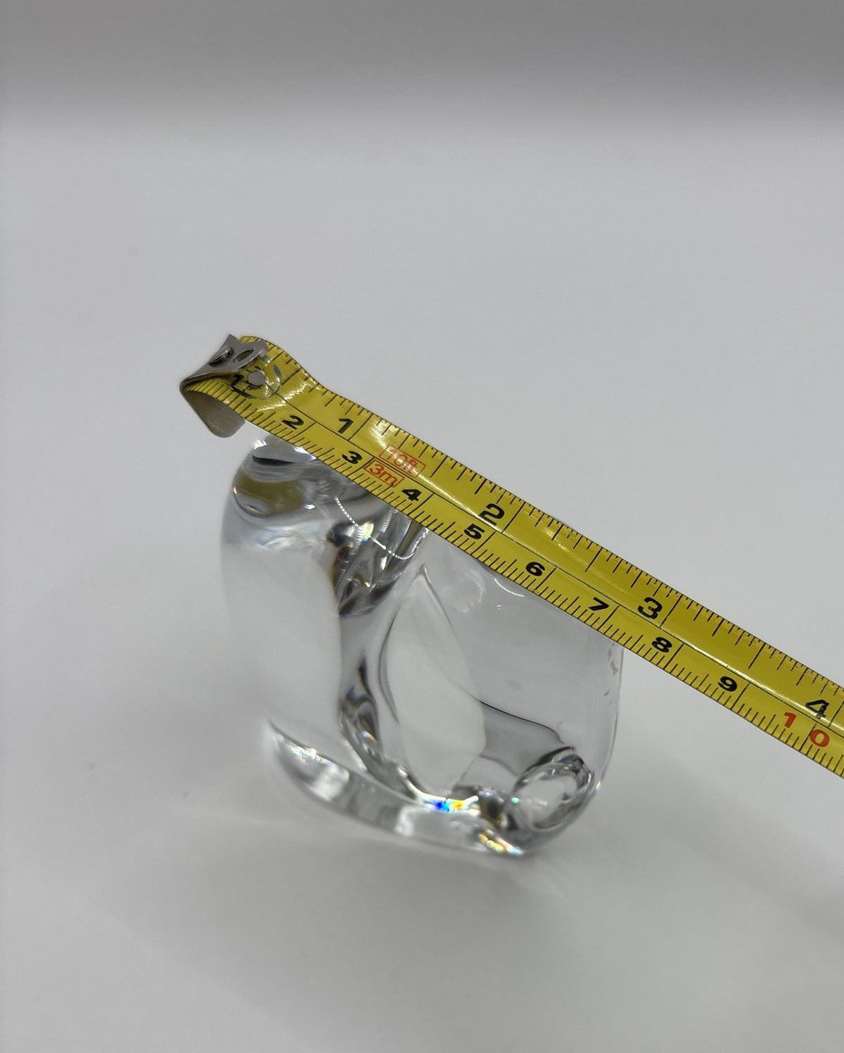 Baccarat Crystal Modernist Asian Elephant Sculpture Paperweight Figurine France