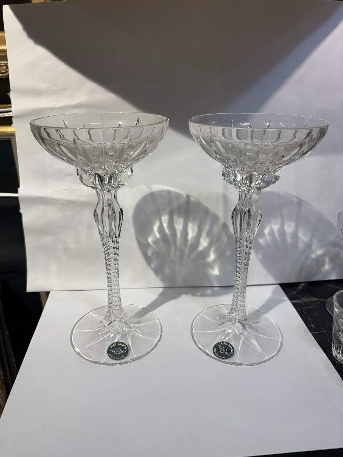 Lenox Crystal Candlesticks Set of 2 24% Lead Made In Germany