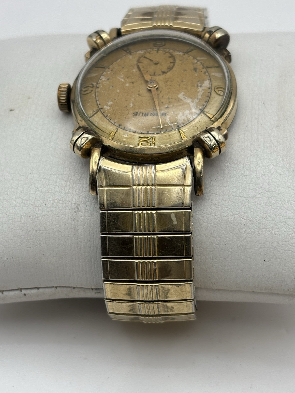 Vintage Benrus men's wristwatch 1950s 10K rolled gold plated case