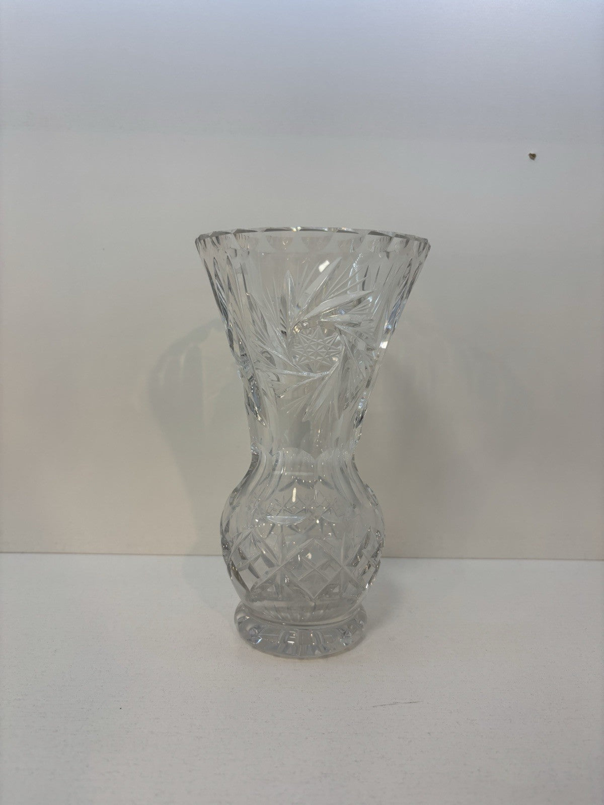 Vintage Pinwheel Crystal Vase