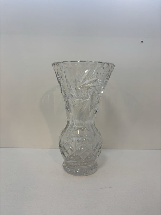 Vintage Pinwheel Crystal Vase