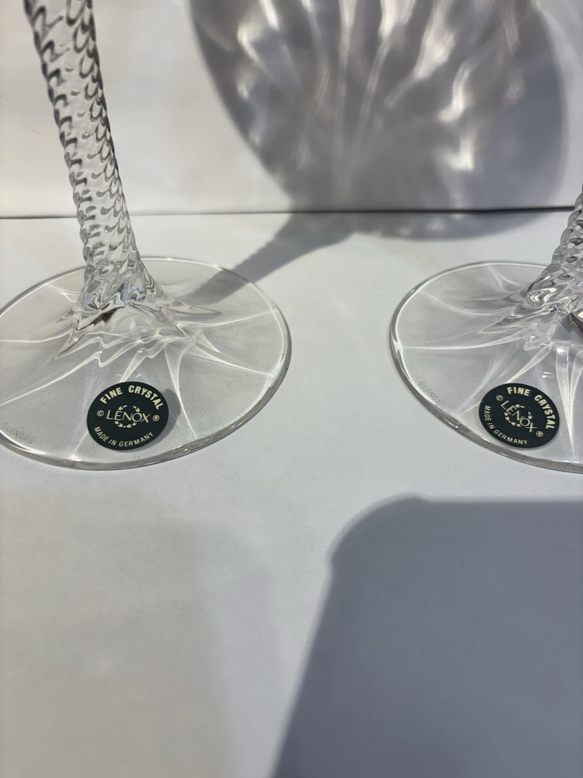 Lenox Crystal Candlesticks Set of 2 24% Lead Made In Germany