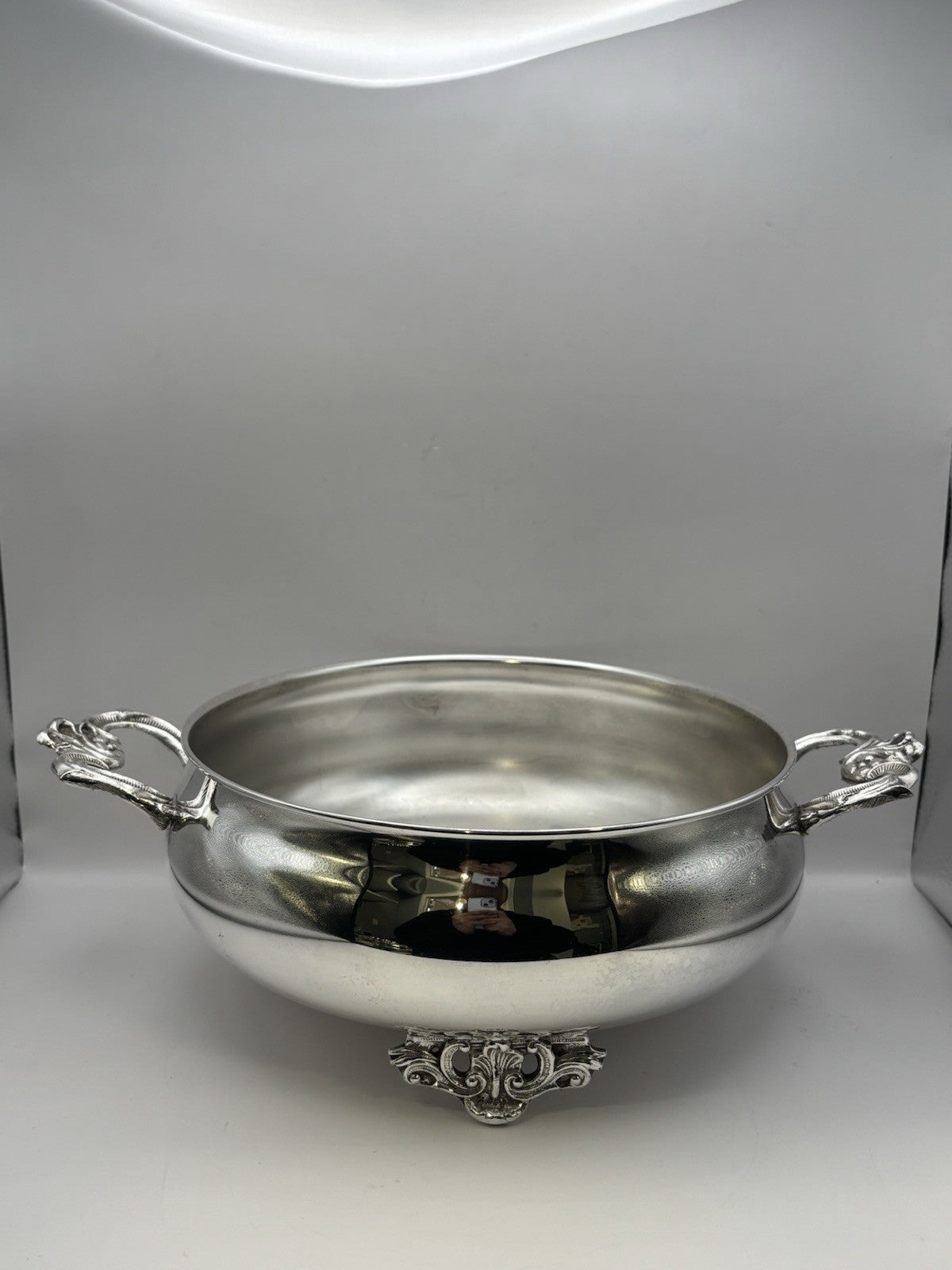 Vintage Silver Plated Casserole Dish Round No Lid