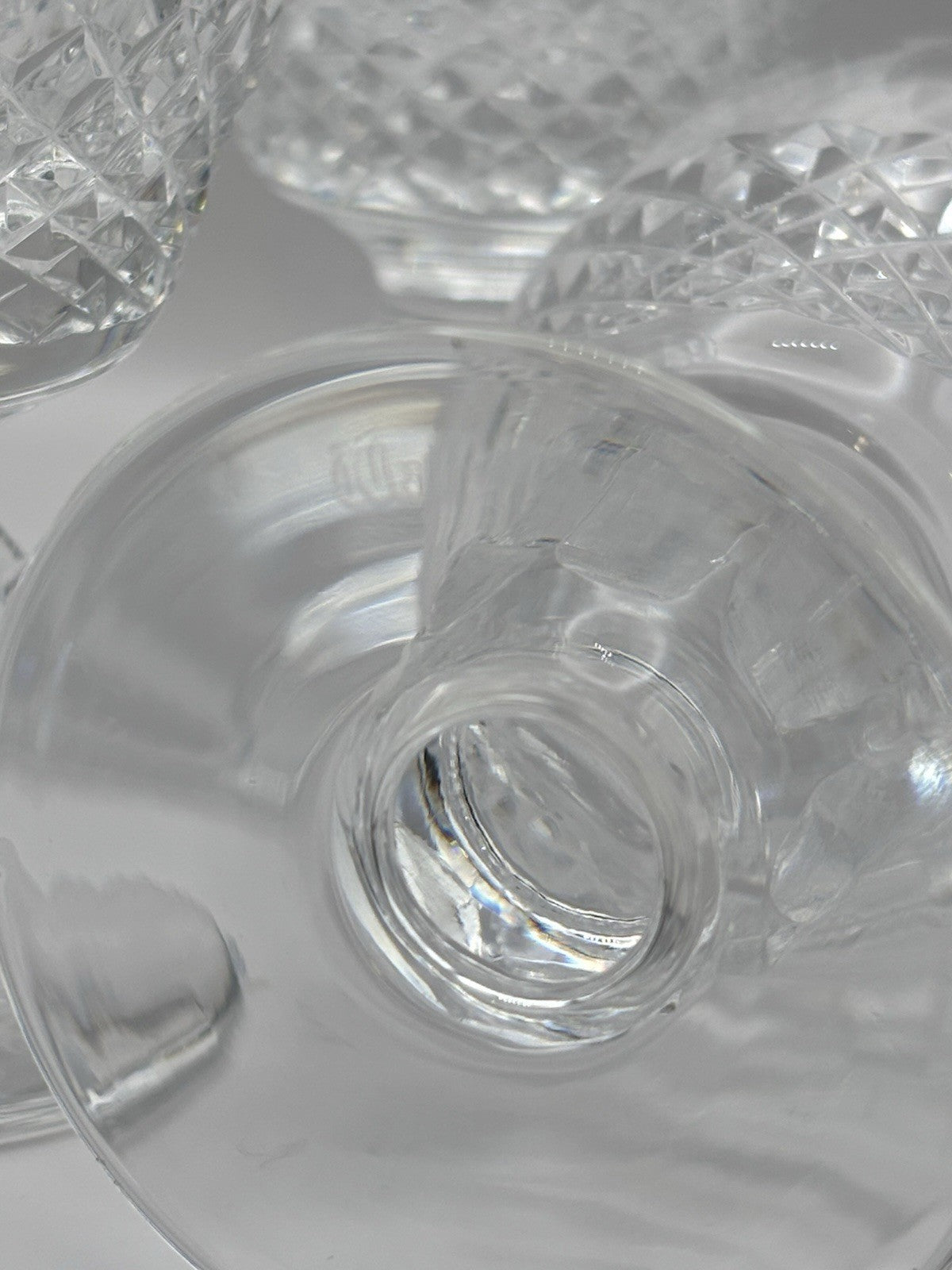 Crystal Colleen by Waterford Short Stem Diamond- Cut Patter Glasses Set of 3
