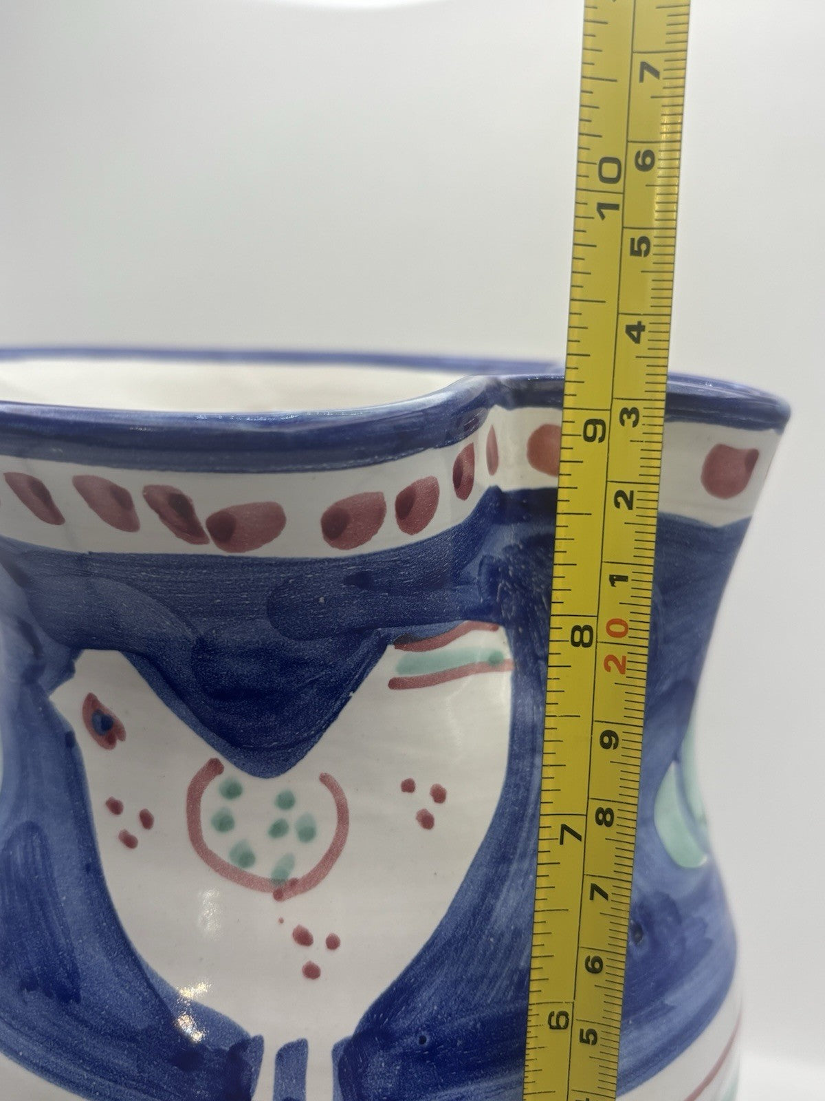 Italian ceramic collectible, a pitcher, "MADE IN ITALY" and "32-19-B"