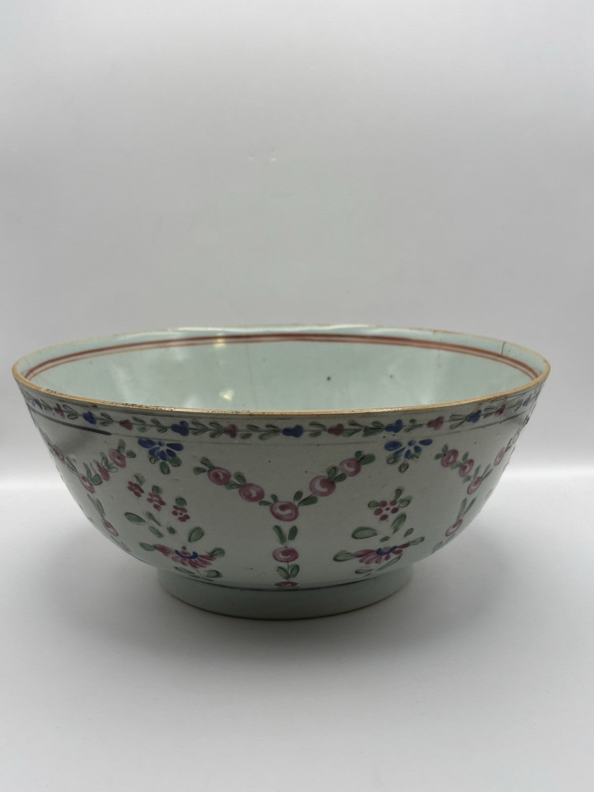 Familie Rose Fine Porcelain Floral Enamel Bowl From China 18th Century Rare