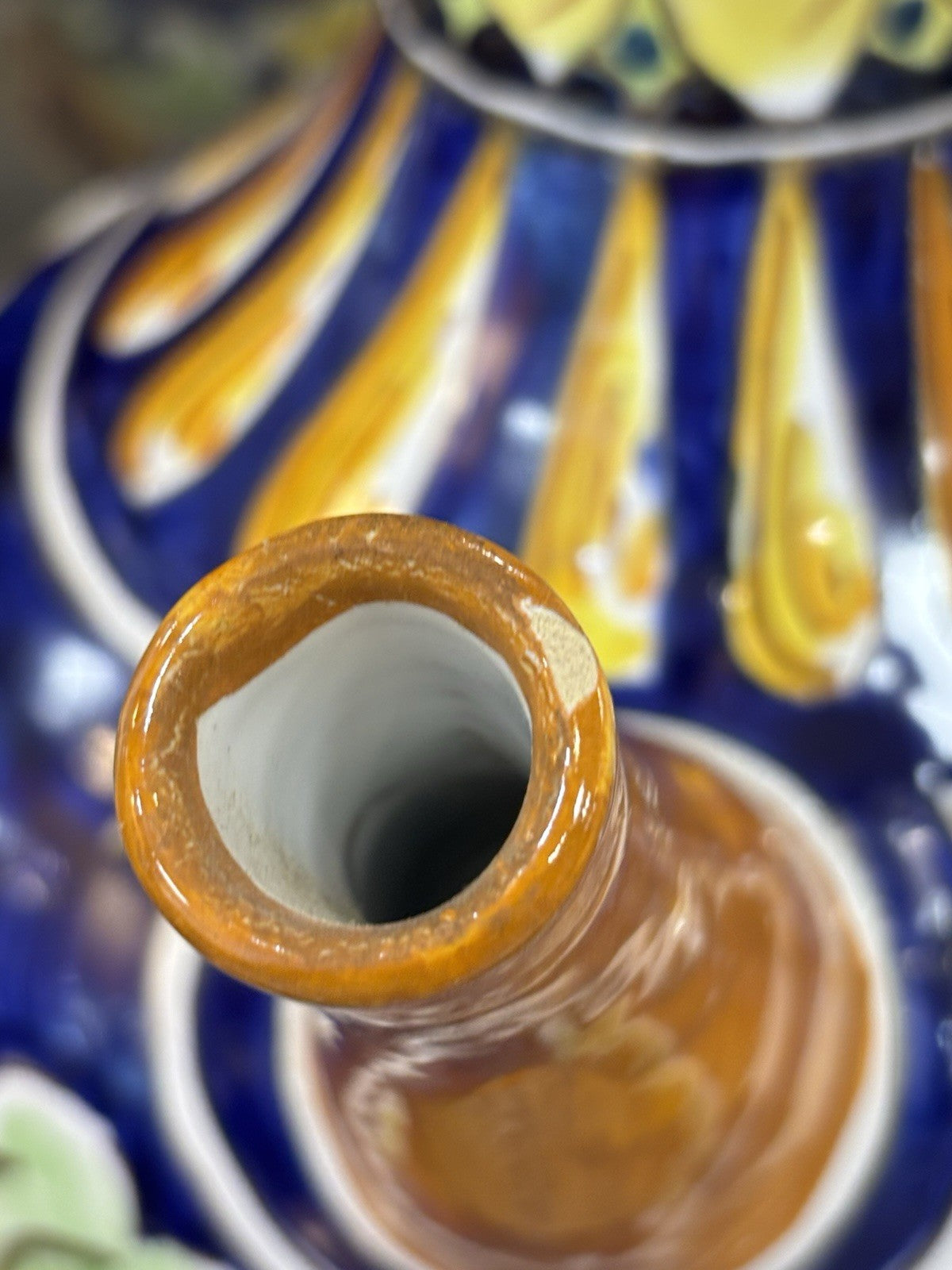 Decorative Jug Pitcher Made In Italy Ceramic Hand Painted 16.5”