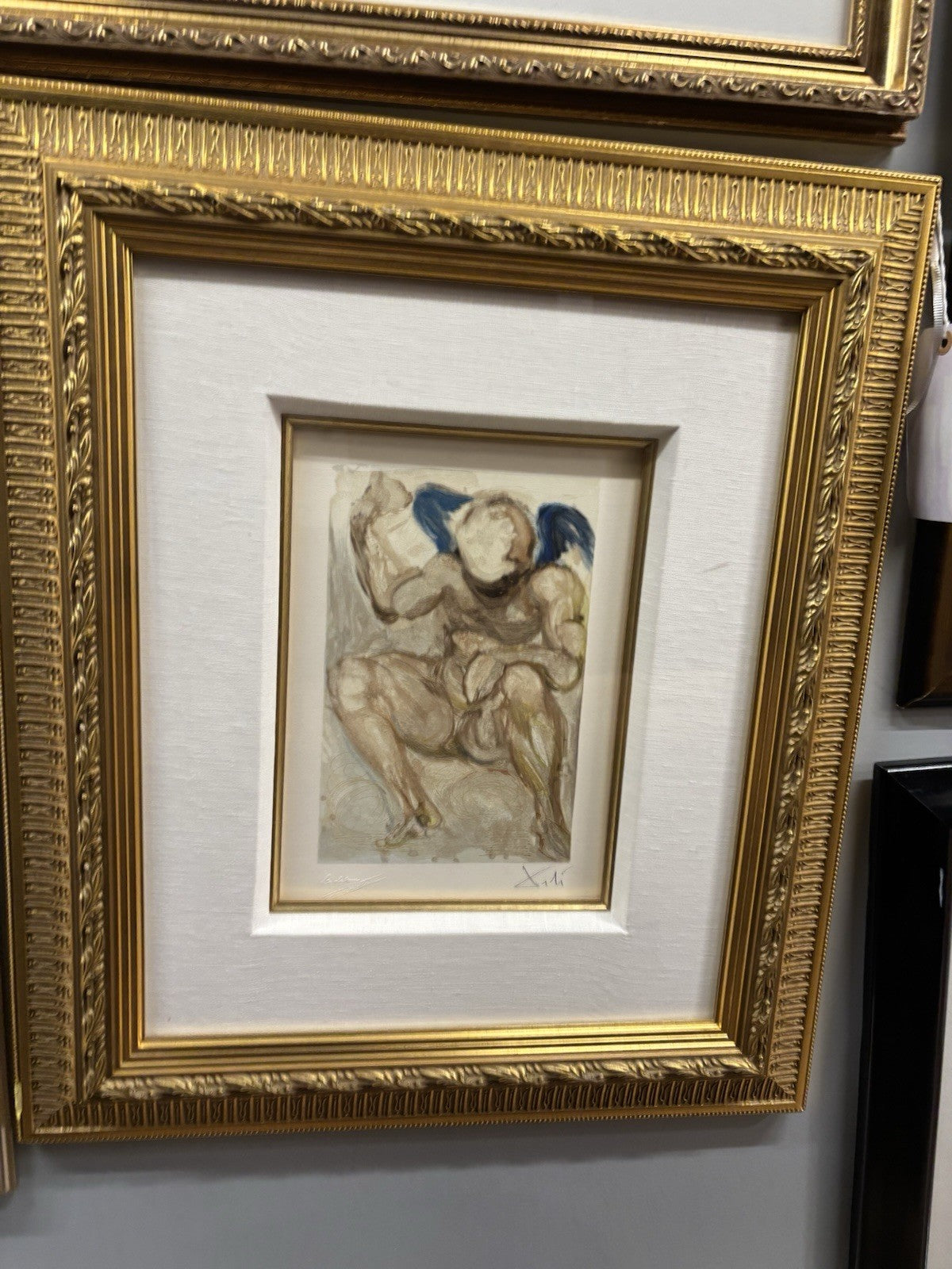 Salvador Dali “Envy” Purgatory Divine Comedy Woodcut Framed 1960