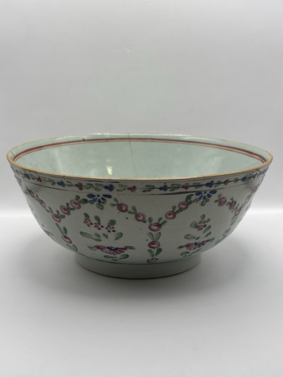 Familie Rose Fine Porcelain Floral Enamel Bowl From China 18th Century Rare