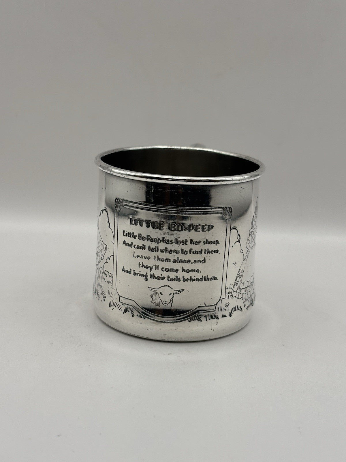 Wm. A. Rogers "Little Bo Peep" child's cup, 1900.silverplate, EPNS